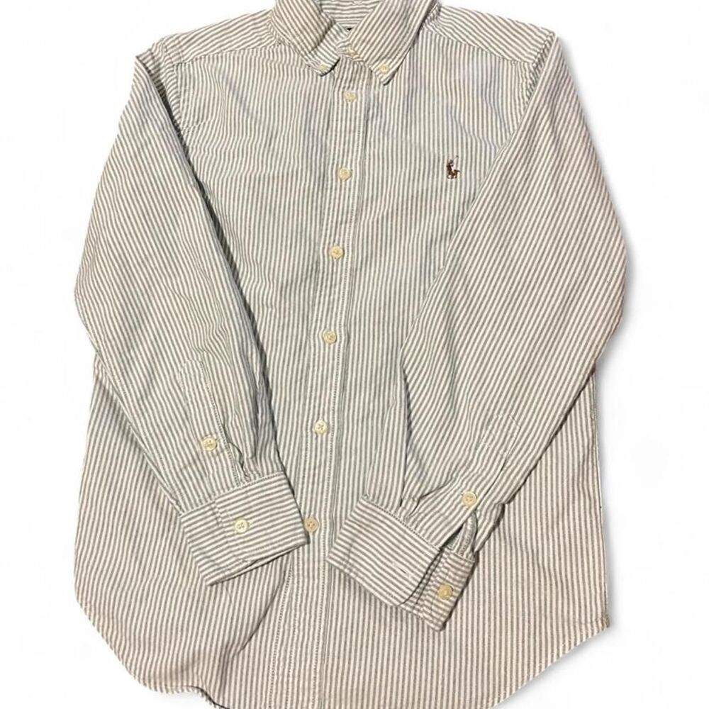 Ralph-lauren boy's blue and white striped polo